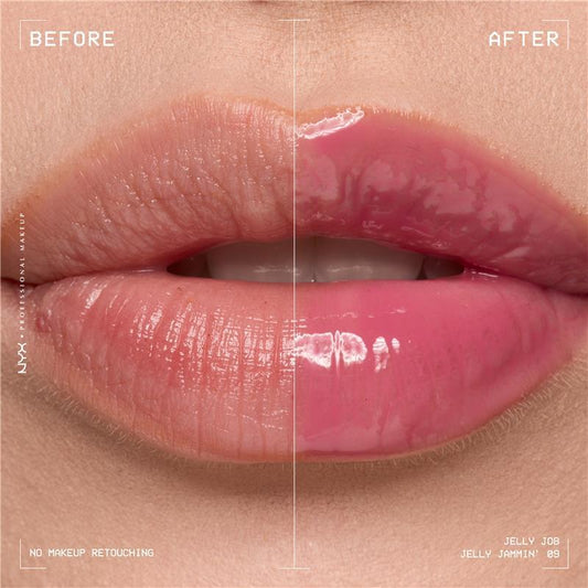 Jelly Job Full-Bodied Shine Gloss, Jelly-Smooth Shine, Precision Applicator, NYX Professional Makeup